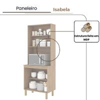 Paneleiro Cozinha Isabela 4 Portas Amêndoa Off White - 3