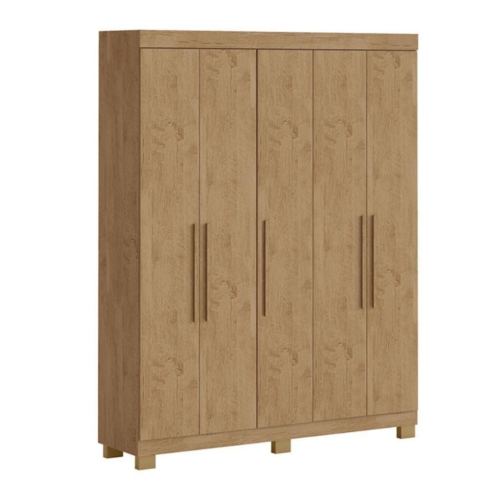 Guarda-roupa Portugal 5 Portas 4 Gavetas Amêndoa - 2