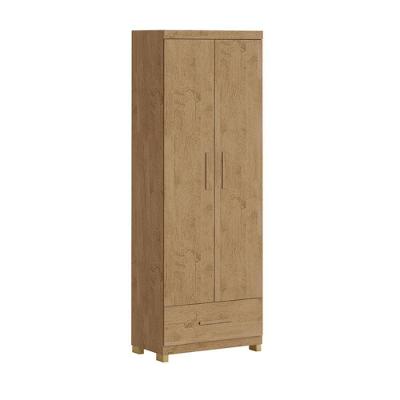 Guarda-roupa França 2 Portas 1 Gavetas Amêndoa