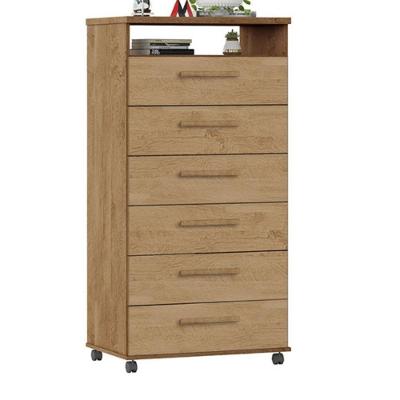 Cômoda Veneza 6 Gavetas Amêndoa