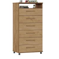 Cômoda Veneza 6 Gavetas Amêndoa - 1