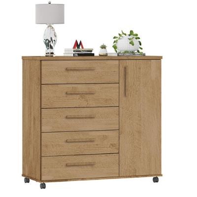 Cômoda Sapateira Barcelona 5 Gavetas Amêndoa