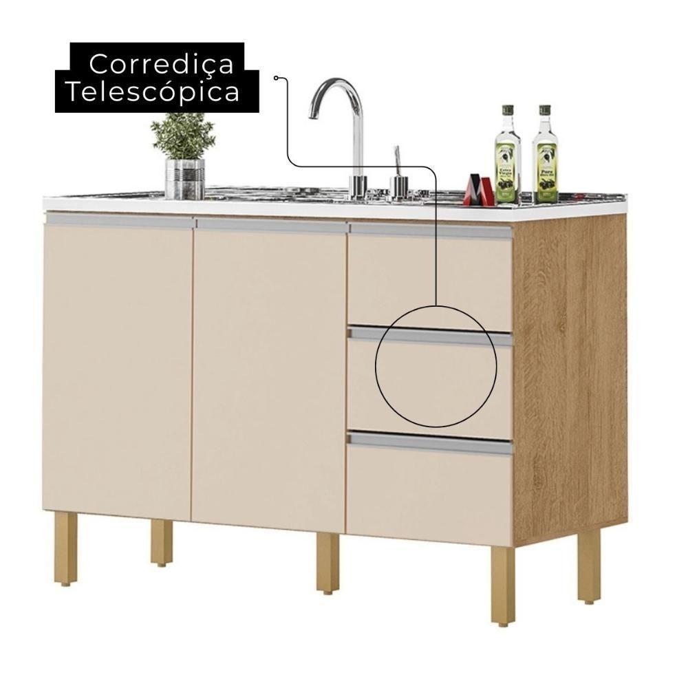 Cozinha Isabela 6 Peças Amêndoa Off White - 2