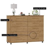 Cômoda Amsterdã 10 Gavetas Amêndoa - 2