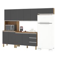 Cozinha Isabela 4 Peças Amêndoa Grafite - 1