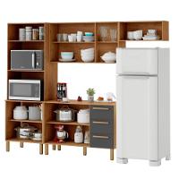 Cozinha Clarice Paneleiro Amêndoa Grafite - 2