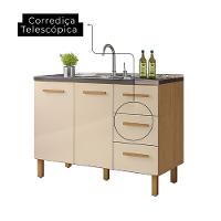 Cozinha Clarice Paneleiro Amêndoa Off White - 3