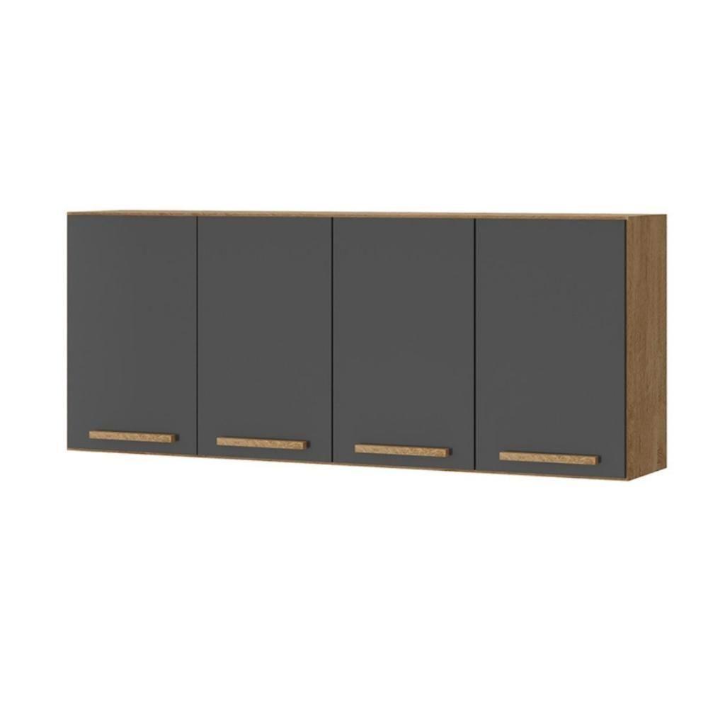 Aéreo Clarice 1,60 Mt 4 Portas Amêndoa Grafite - 1