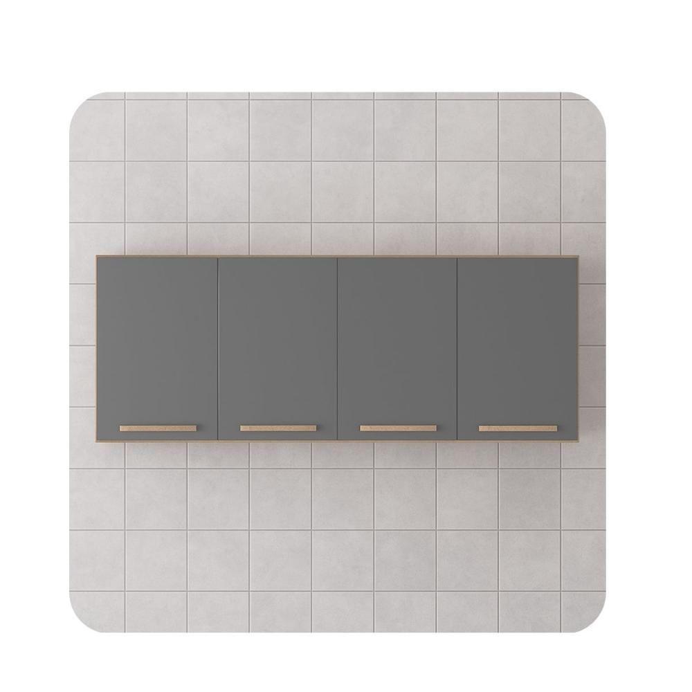 Aéreo Clarice 1,60 Mt 4 Portas Amêndoa Grafite - 3