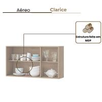 Aéreo Clarice 1,20 Mt 3 Portas Amêndoa - 2