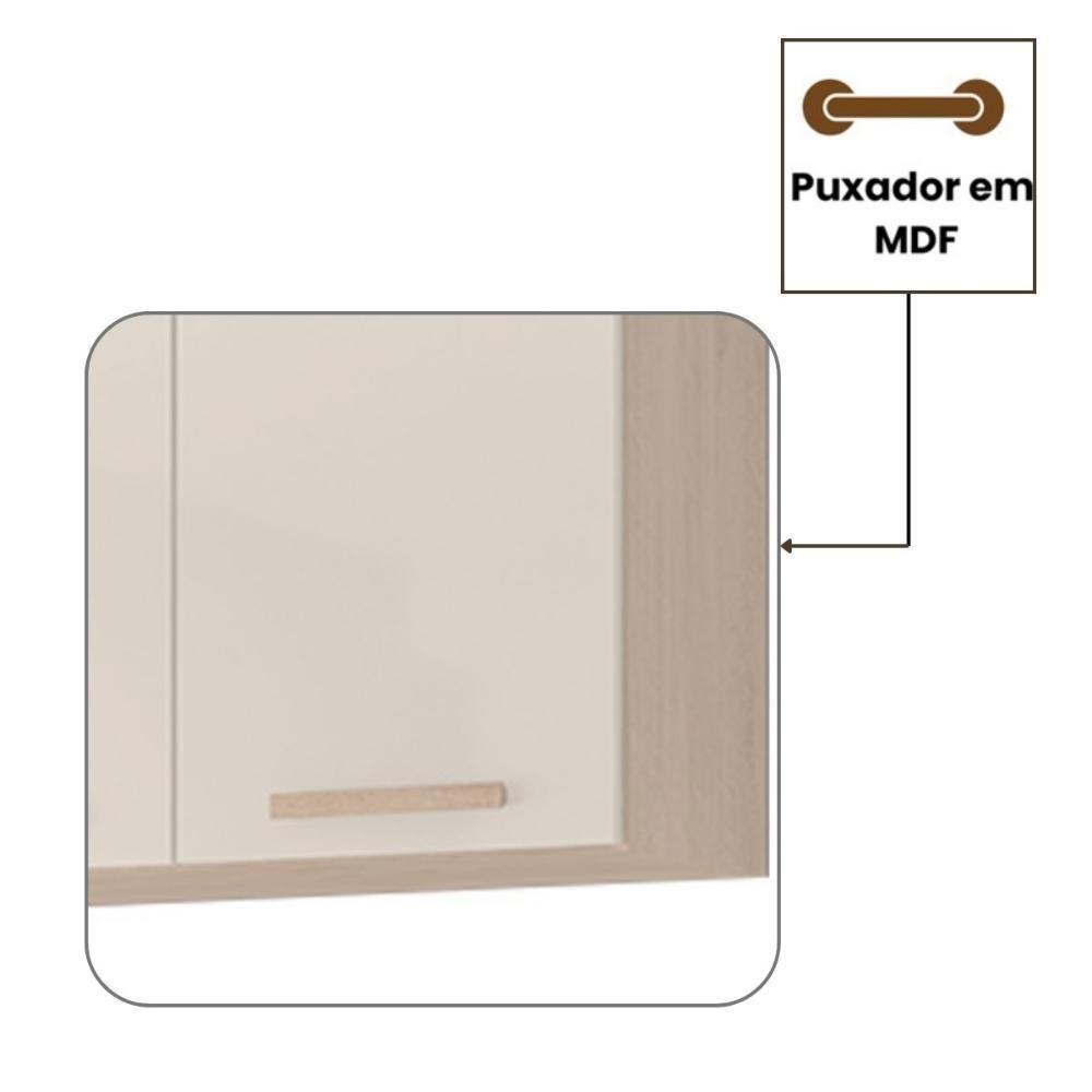 Aéreo Clarice 1,20 Mt 3 Portas Amêndoa Off White - 2