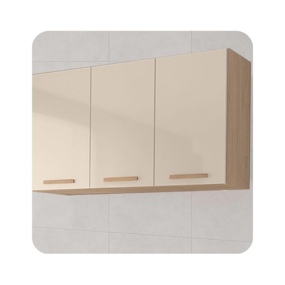 Aéreo Clarice 1,20 Mt 3 Portas Amêndoa Off White - 3