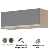 Aéreo Basculante Cozinha Isabela Amêndoa Grafite - 3