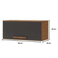 Aéreo Basculante Cozinha Clarice Amêndoa Grafite - 2