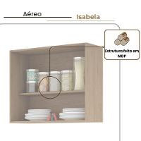 Aéreo 2 Portas Cozinha Isabela Amêndoa Off White - 2