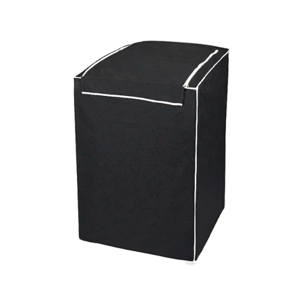 Capa Maquina De Lavar Abertura Superior Com Ziper Preta - P - 1