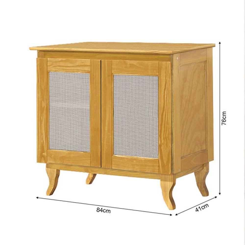 Bancada Barbearia Em Madeira Maciça Deltan 2 Portas Em Telinha - Imbuia - 4