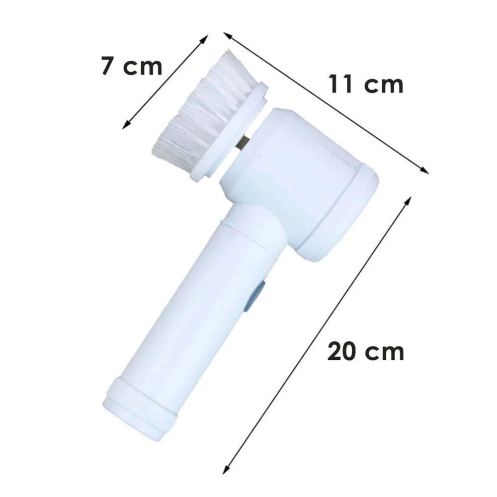 Escova Limpeza Elétrica Multiuso Sem Fio Giratória Cozinha Banheiro Recarregável - 4