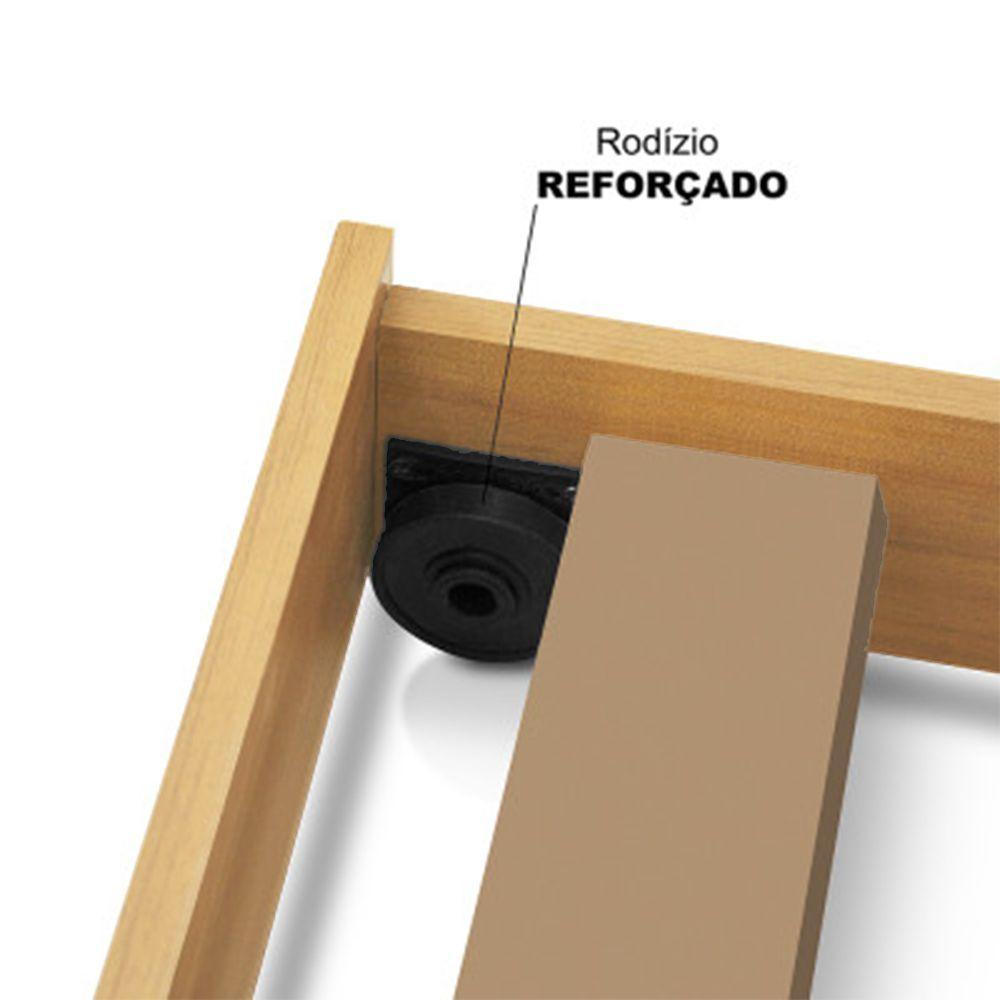 Cama Solteiro Bibox Bicama Gabrieli Com 2 Colchões Inclusos - Imbuia - 6