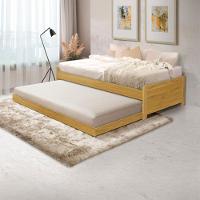 Cama Solteiro Bibox Bicama Gabrieli Com 2 Colchões Inclusos - Imbuia - 1