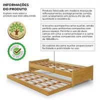 Cama Solteiro Bibox Bicama Gabrieli Com 2 Colchões Inclusos - Imbuia - 3