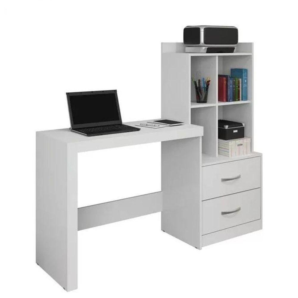 Escrivaninha Alana 2 Gavetas Jcm Movelaria - Branco - 2