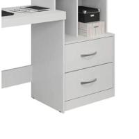 Escrivaninha Alana 2 Gavetas Jcm Movelaria - Branco - 3