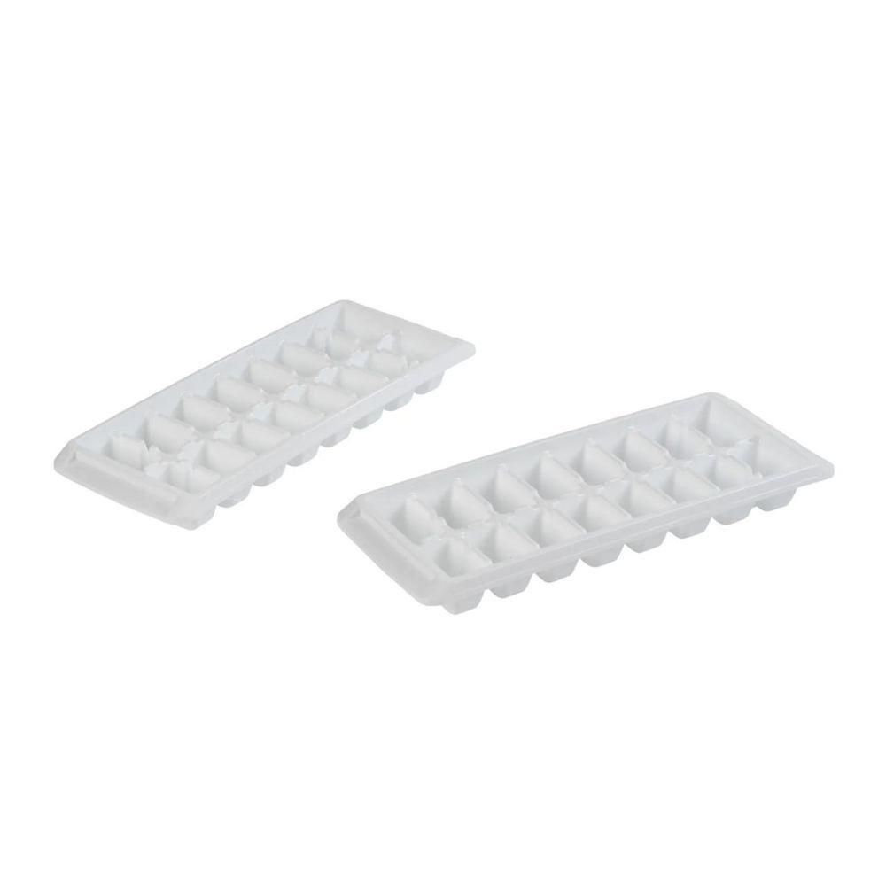 Kit 2 Formas De Gelo Com Tampa 16 Cubos Miniso Branca - 3