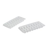 Kit 2 Formas De Gelo Com Tampa 16 Cubos Miniso Branca - 3