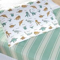 Jogo De Cama Lençol Casa Scarpa Lutti Solteiro Infantil 200 Fios Estampado 2 Peças Dinossauro Verde - 3