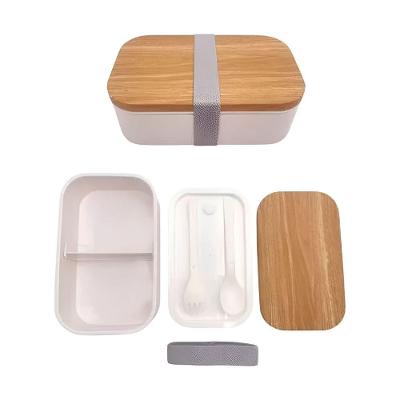 Kit Marmita Lancheira Tampa Hermética Garfo E Colher 900ml Miniso Branca