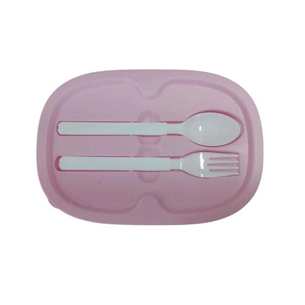 Kit Lancheira Infantil My Melody Dupla Camada Com Alça E Talher 1600ml - 1