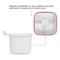 Recipiente Para Alimentos Dupla Camada Plástico Talher 1,1 Litro - Rosa - 6