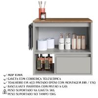 Gabinete Para Banheiro 01 Porta 01 Gaveta 60cm Mel Arenas Proddy