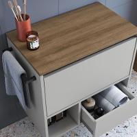 Gabinete Para Banheiro 01 Porta 01 Gaveta 60cm Mel Arenas Proddy - 5