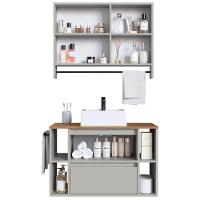 Espelheira E Gabinete Suspenso Com Cuba 80cm Mel Arenas Proddy - 6