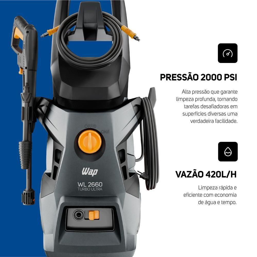 Desobstruidora De Alta Pressão 1800W 2000PSI WAP Wl 2660 Turbo Ultra 110V - 2