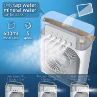 Ventilador Mesa Ar Condicionado Portatil Climatizador Led Umidificador Ambiente Multi Velocidades - 3
