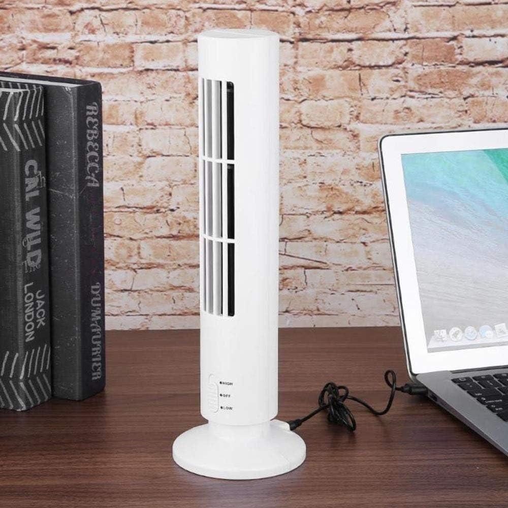 Ventilador Torre Vertical Portátil Usb Mini Bivolt Compacto 2 Velocidades Mesa Escritório Branco - 8