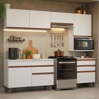 Armário De Cozinha Completa 250cm Branco Reims Madesa 07 Branco - 1