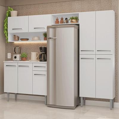 Armário De Cozinha Completa 229cm Branco Emilly Madesa 17 Branco