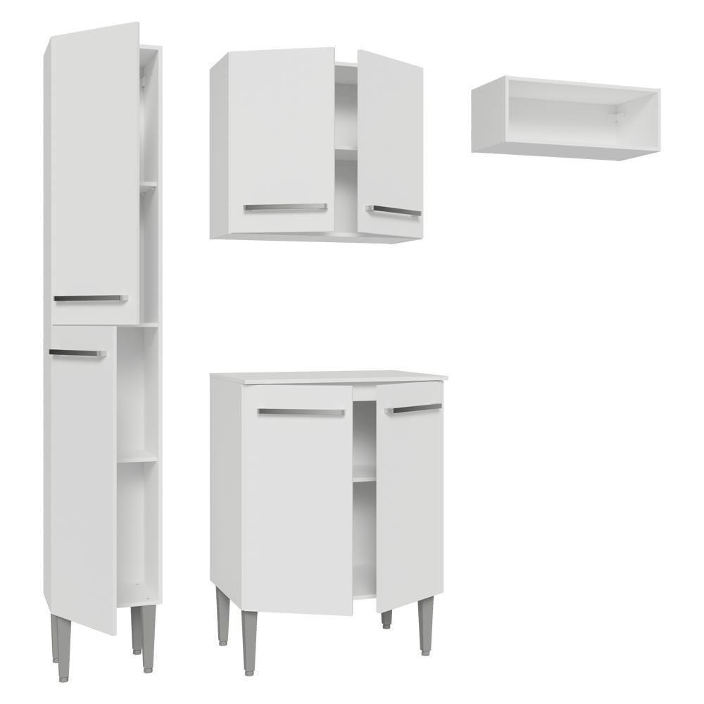 Armário De Cozinha Compacta 156cm Emilly Madesa Branco 01 Branco - 8