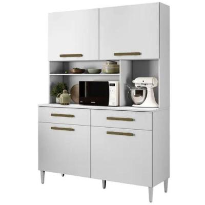 Armário De Cozinha Ceará 4 Portas 2 Gavetas Branco Kaiki Móveis