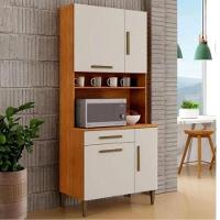 Armário De Cozinha Bahia 4 Portas 1 Gaveta Nature Off Kaiki Móveis - 2