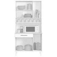 Armário De Cozinha Bahia 4 Portas 1 Gaveta Nature Off Kaiki Móveis