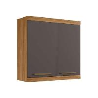 Armário De Cozinha Aéreo Gold Suspenso 2 Portas Arte Móveis Cinamomo Grafite - 1