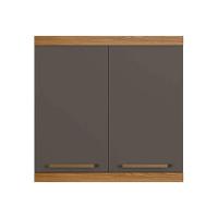 Armário De Cozinha Aéreo Gold Suspenso 2 Portas Arte Móveis Cinamomo Grafite - 2