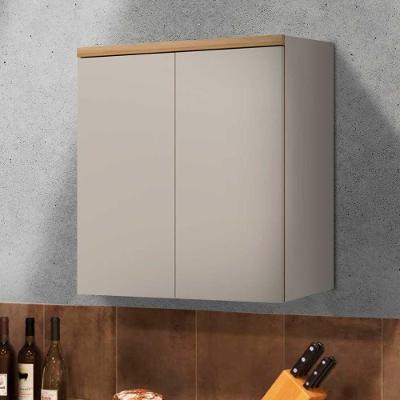Armário Cozinha Aéreo Allure 2 Portas 80cm Gris E Jequitibá