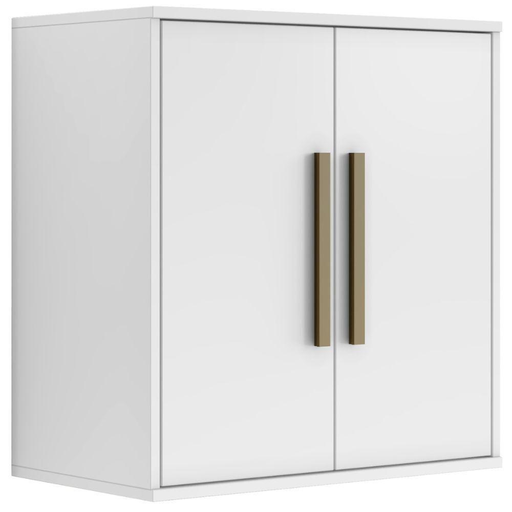 Armário Aéreo Lorena 2 Portas Branco Kaiki Móveis - 1