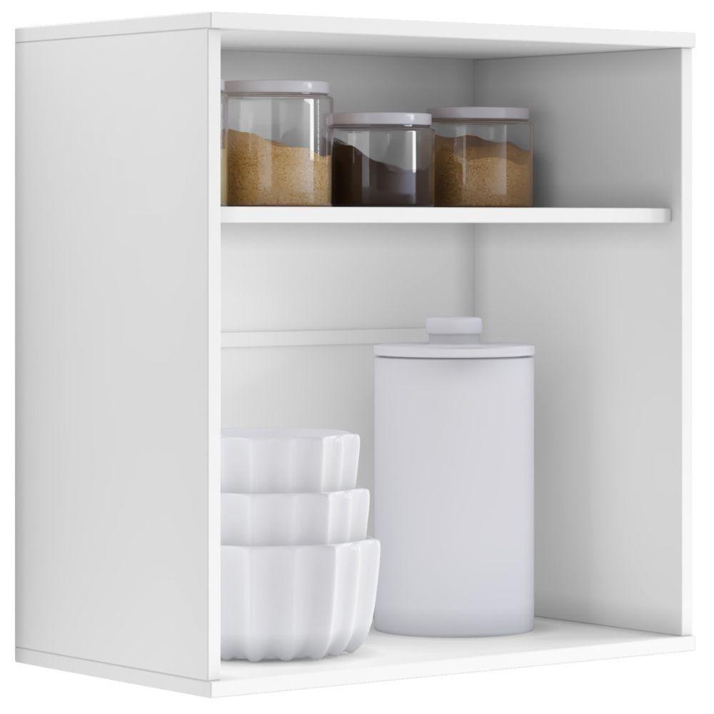 Armário Aéreo Lorena 2 Portas Branco Kaiki Móveis - 4